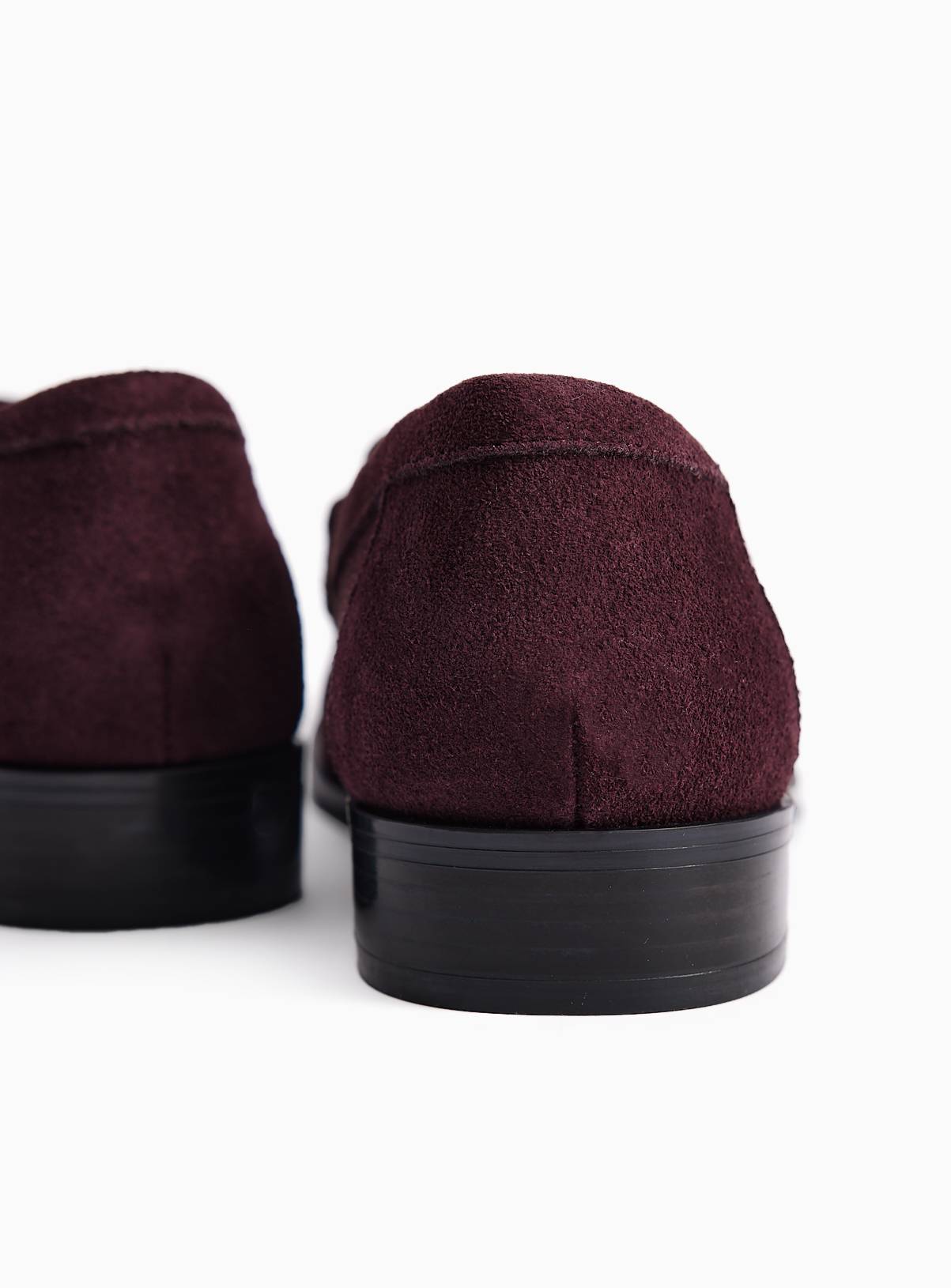 Dark Red Suede Swung Toe Loafers 8 - Image 4